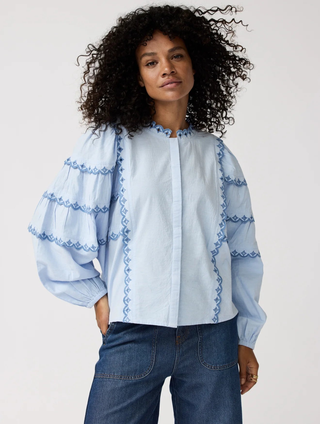 Alchemist - Milly Bluse Sky blue - WERTE FREUNDE