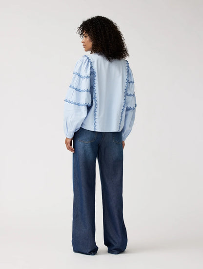 Alchemist - Milly Bluse Sky blue - WERTE FREUNDE