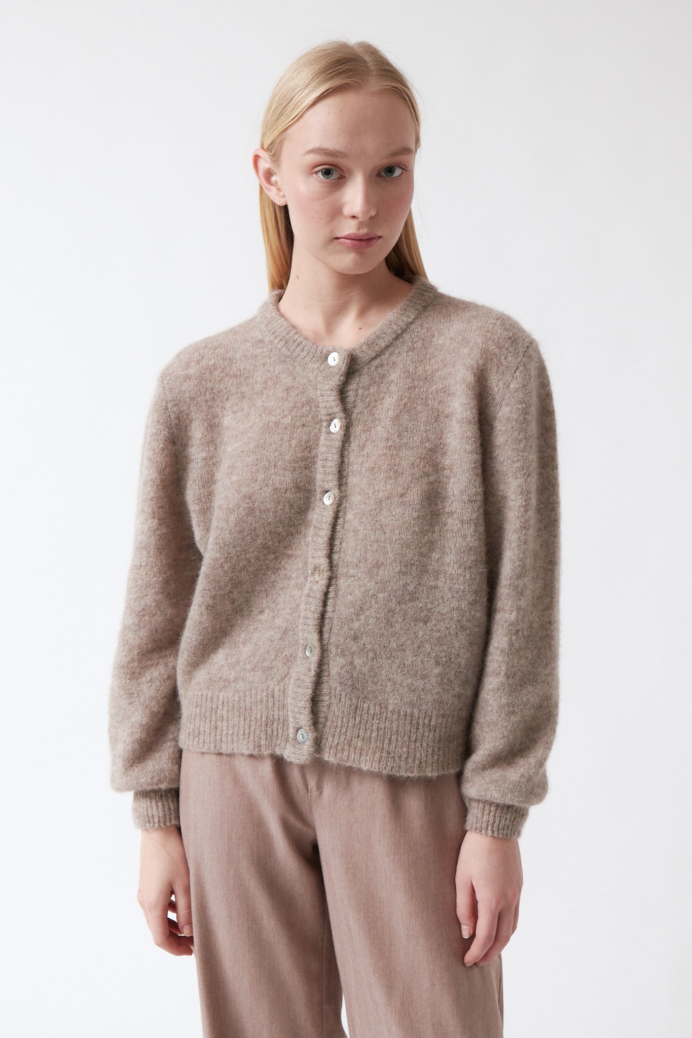 amt. - Galeta Cardigan Visone - WERTE FREUNDE