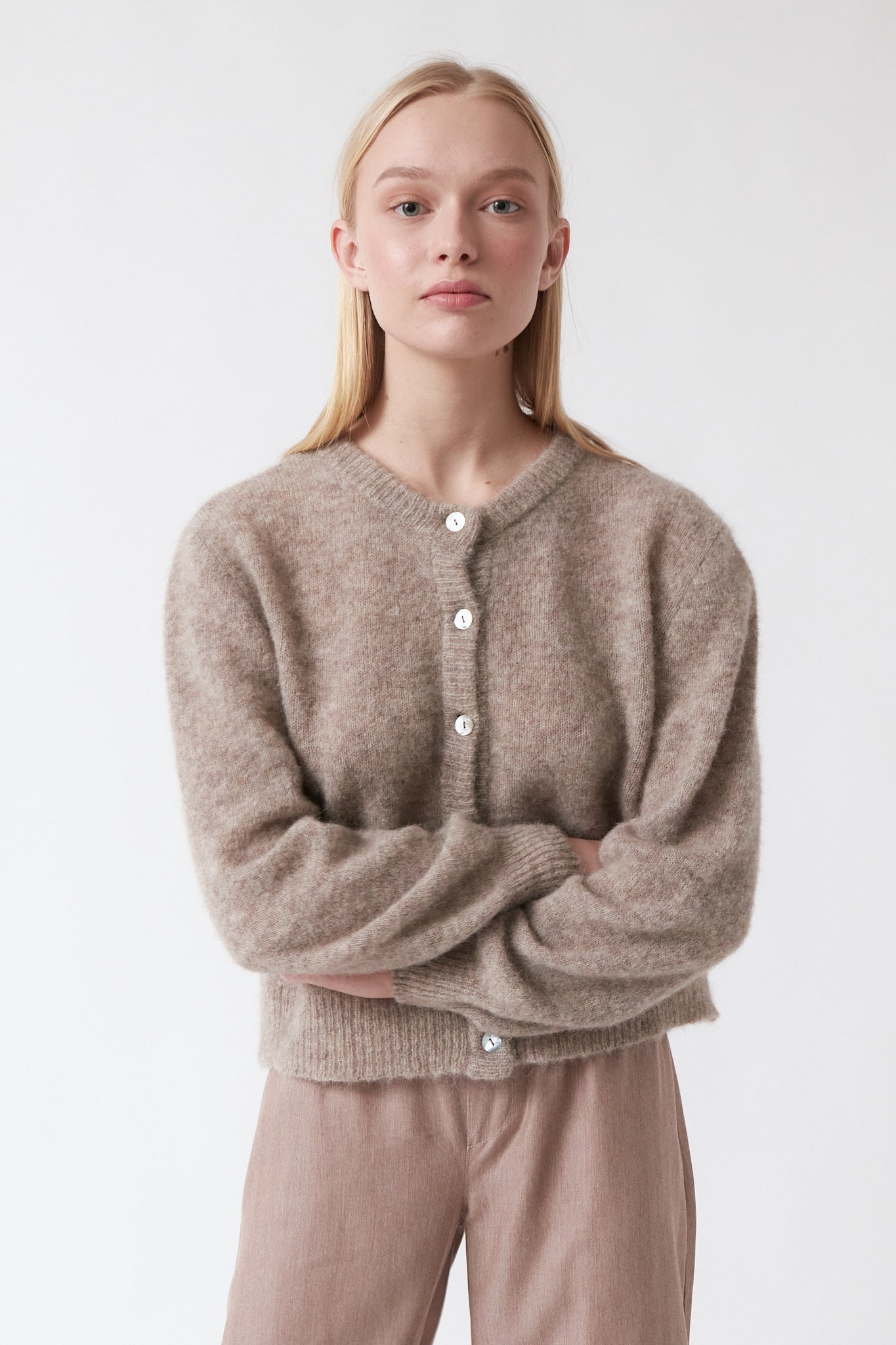 amt. - Galeta Cardigan Visone - WERTE FREUNDE