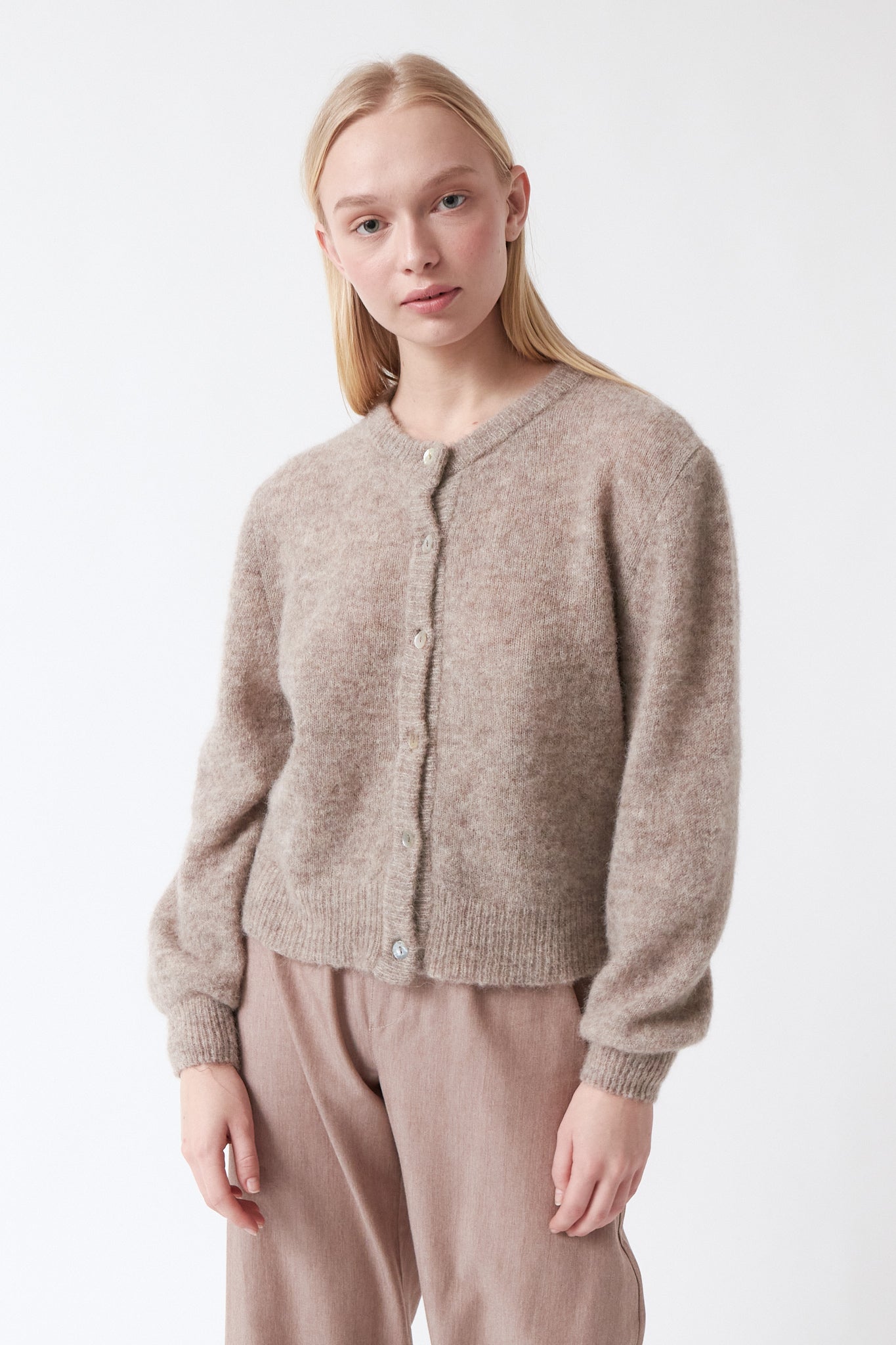 amt. - Galeta Cardigan Visone - WERTE FREUNDE