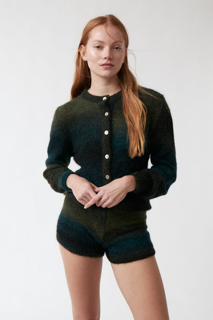 amt. - Jade Cardigan Green Gradient - WERTE FREUNDE