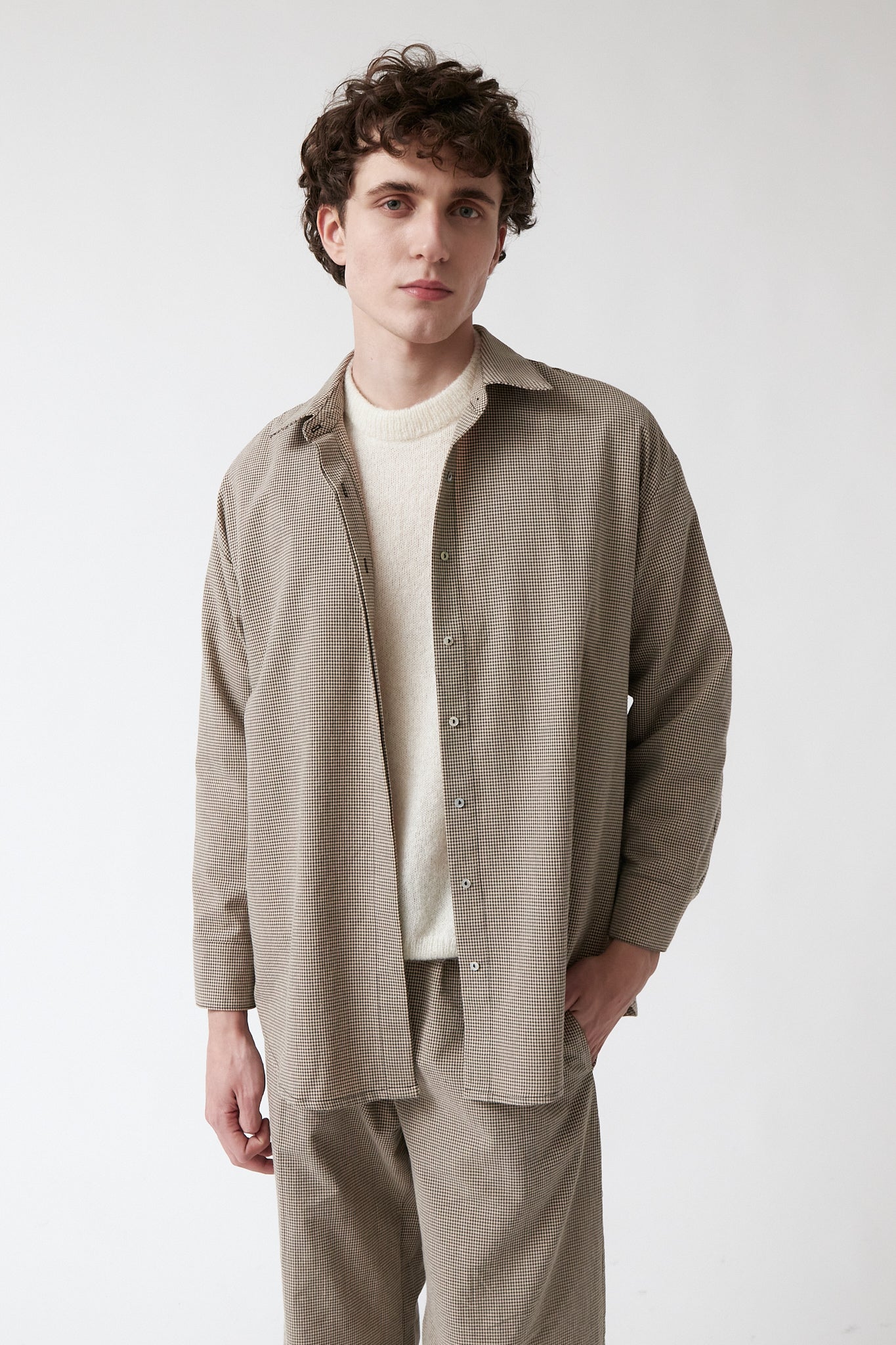 amt. - Honey Shirt Beige & Black Vichy - WERTE FREUNDE