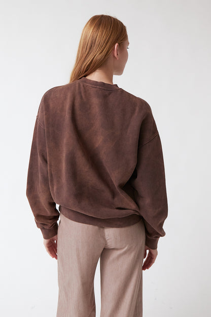 amt. - Acid Sweatshirt Brown - WERTE FREUNDE