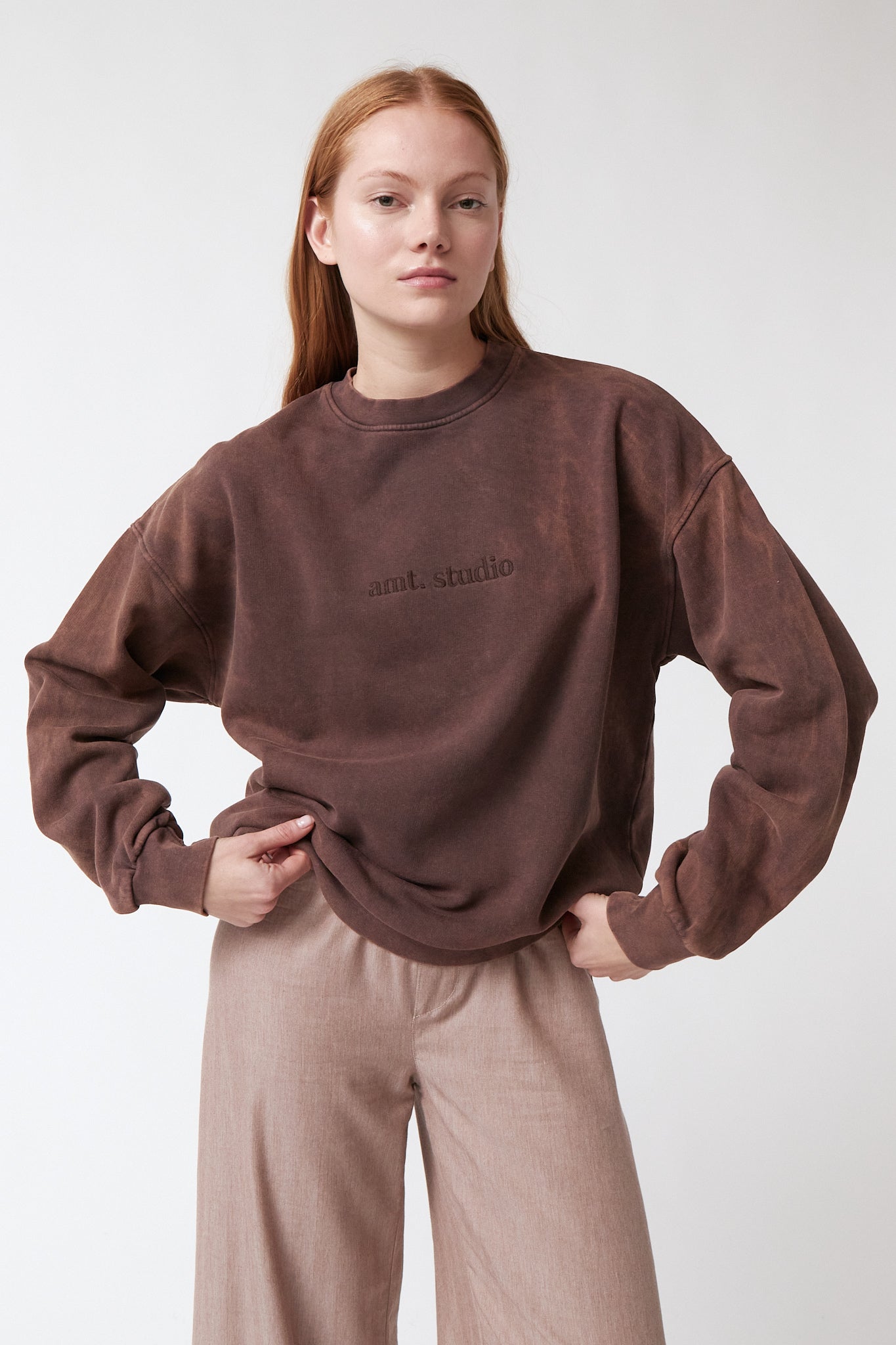 amt. - Acid Sweatshirt Brown - WERTE FREUNDE