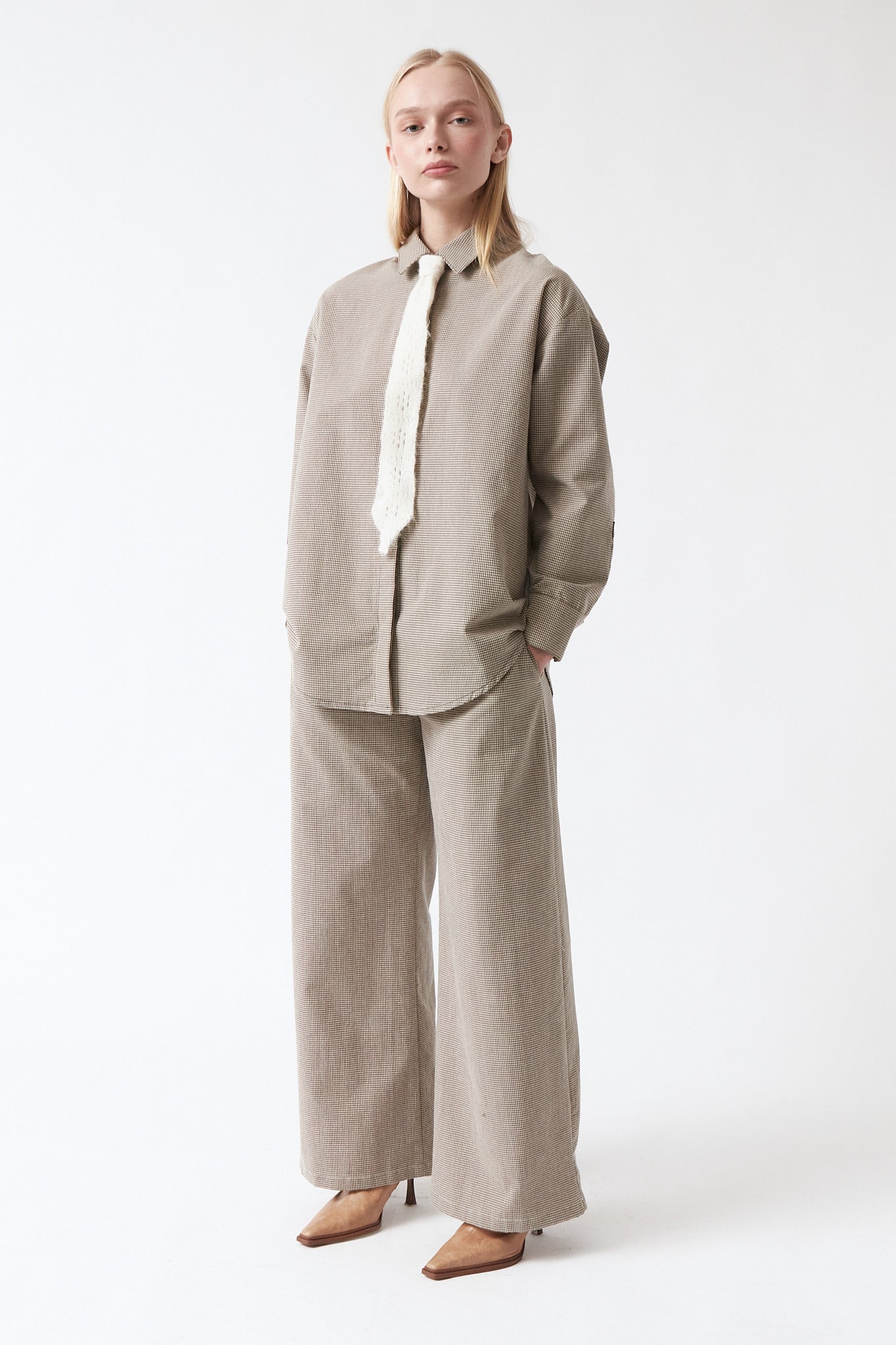 amt. - Honey Shirt Beige & Black Vichy - WERTE FREUNDE