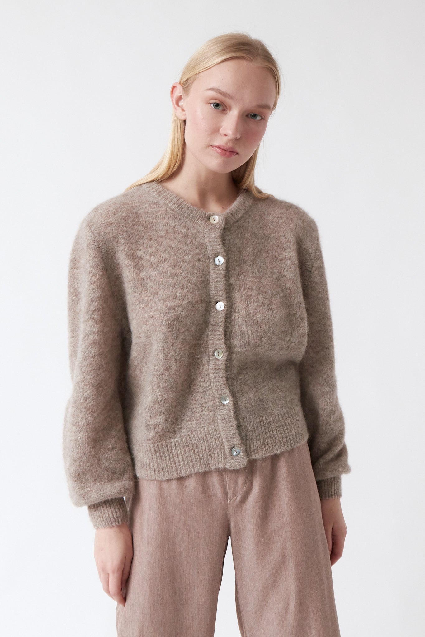 amt. - Galeta Cardigan Visone - WERTE FREUNDE