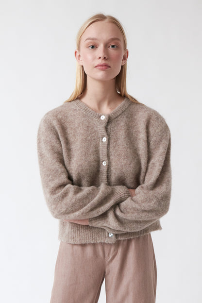 amt. - Galeta Cardigan Visone - WERTE FREUNDE