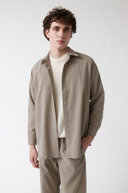 amt. - Honey Shirt Beige & Black Vichy - WERTE FREUNDE