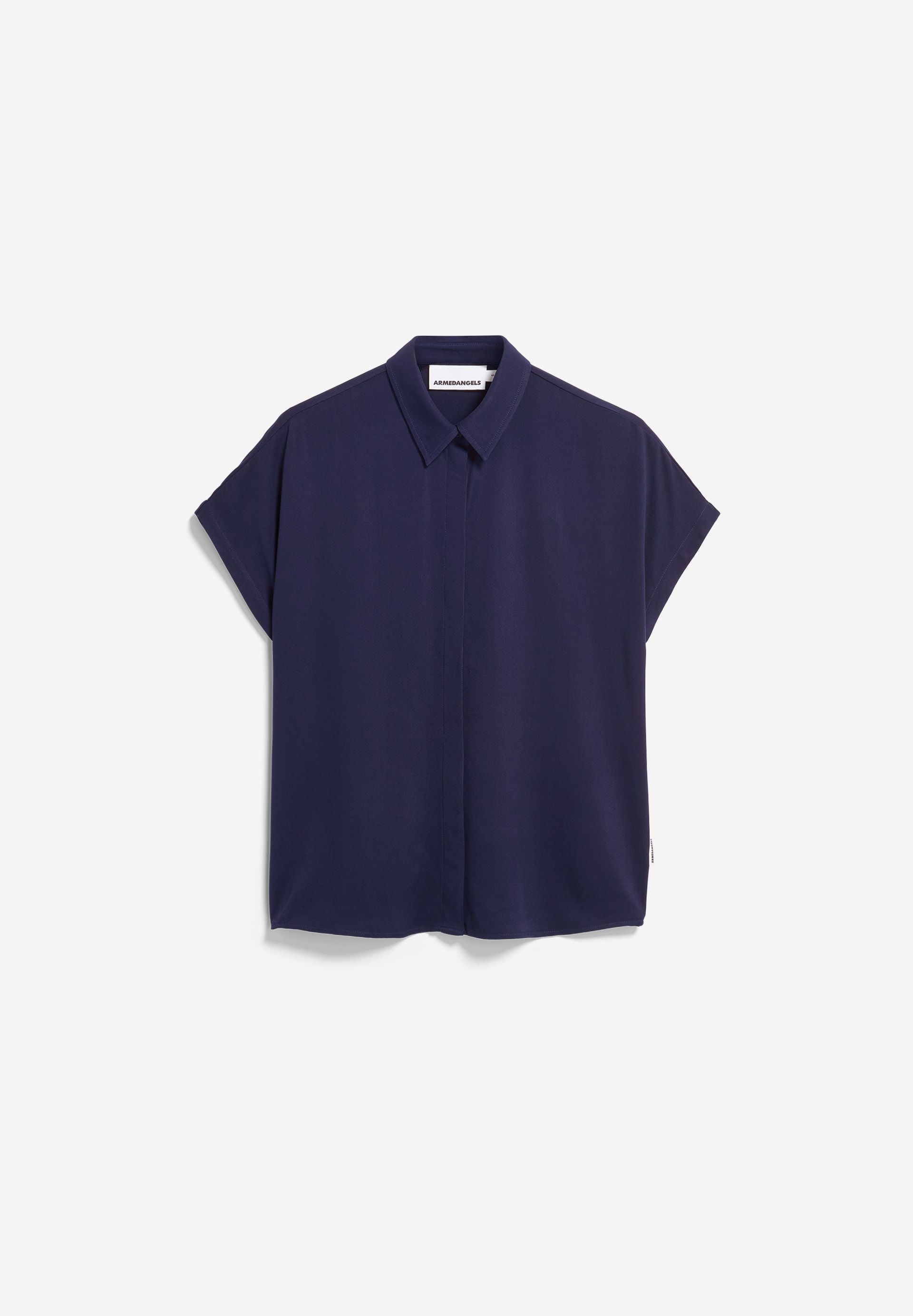 Armedangels - LARISAANA KURZARMBLUSE tinted navy - WERTE FREUNDE