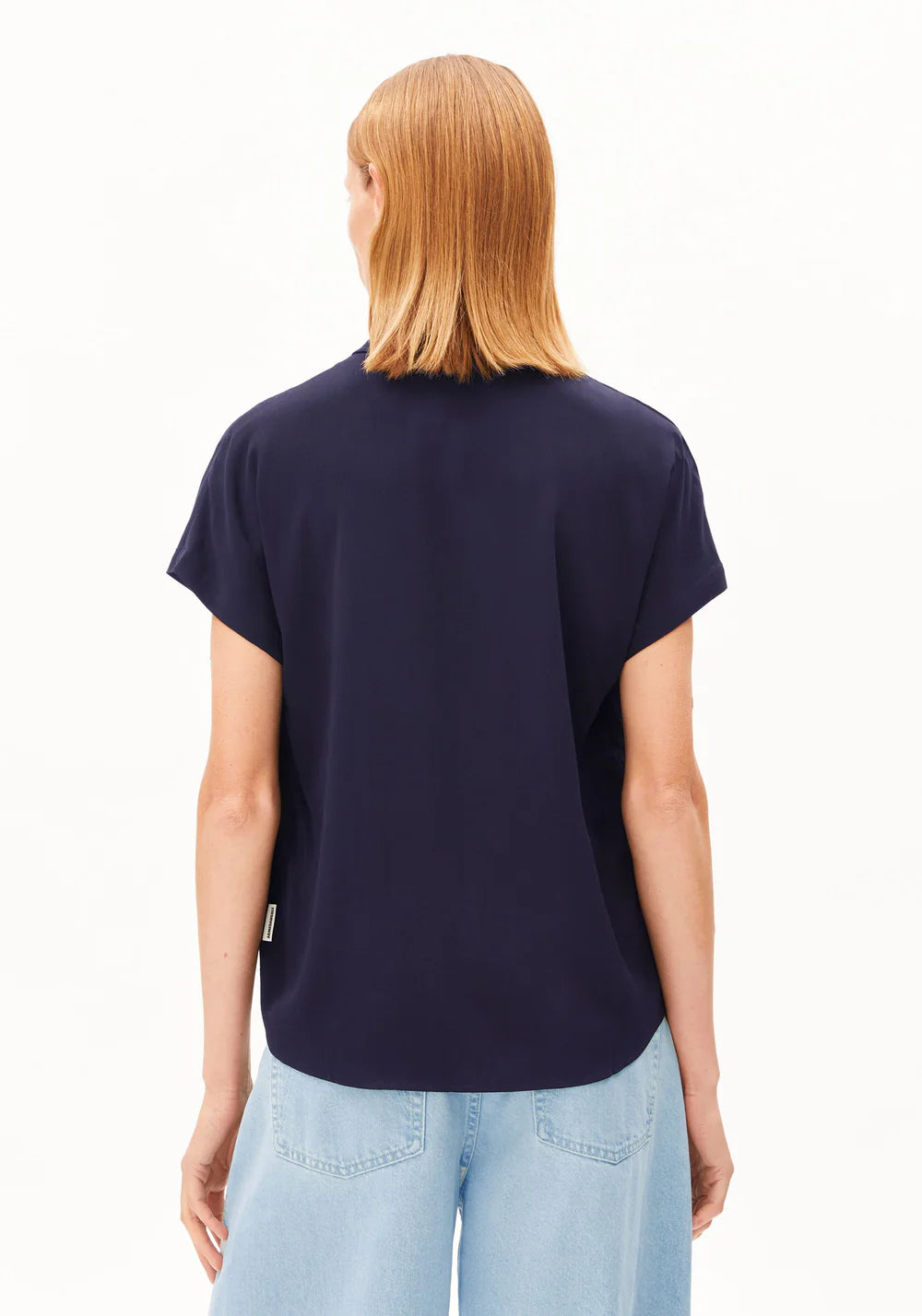 Armedangels - LARISAANA KURZARMBLUSE tinted navy - WERTE FREUNDE