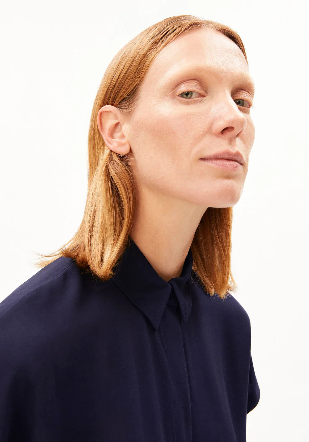 Armedangels - LARISAANA KURZARMBLUSE tinted navy - WERTE FREUNDE
