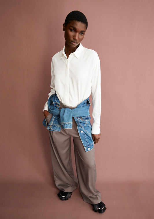 Armedangels - LARISAANA LONGSLEEVE Bluse langarm off white - WERTE FREUNDE