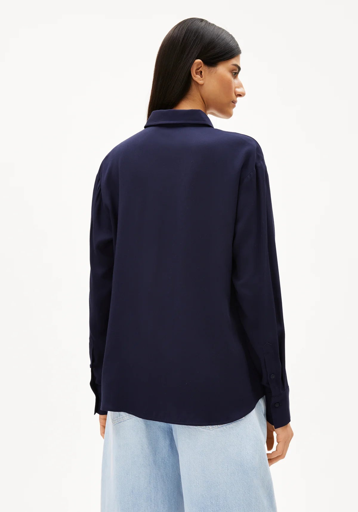 Armedangels - LARISAANA LONGSLEEVE Bluse langarm tinted navy - WERTE FREUNDE