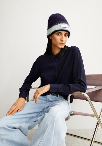 Armedangels - LARISAANA LONGSLEEVE Bluse langarm tinted navy - WERTE FREUNDE