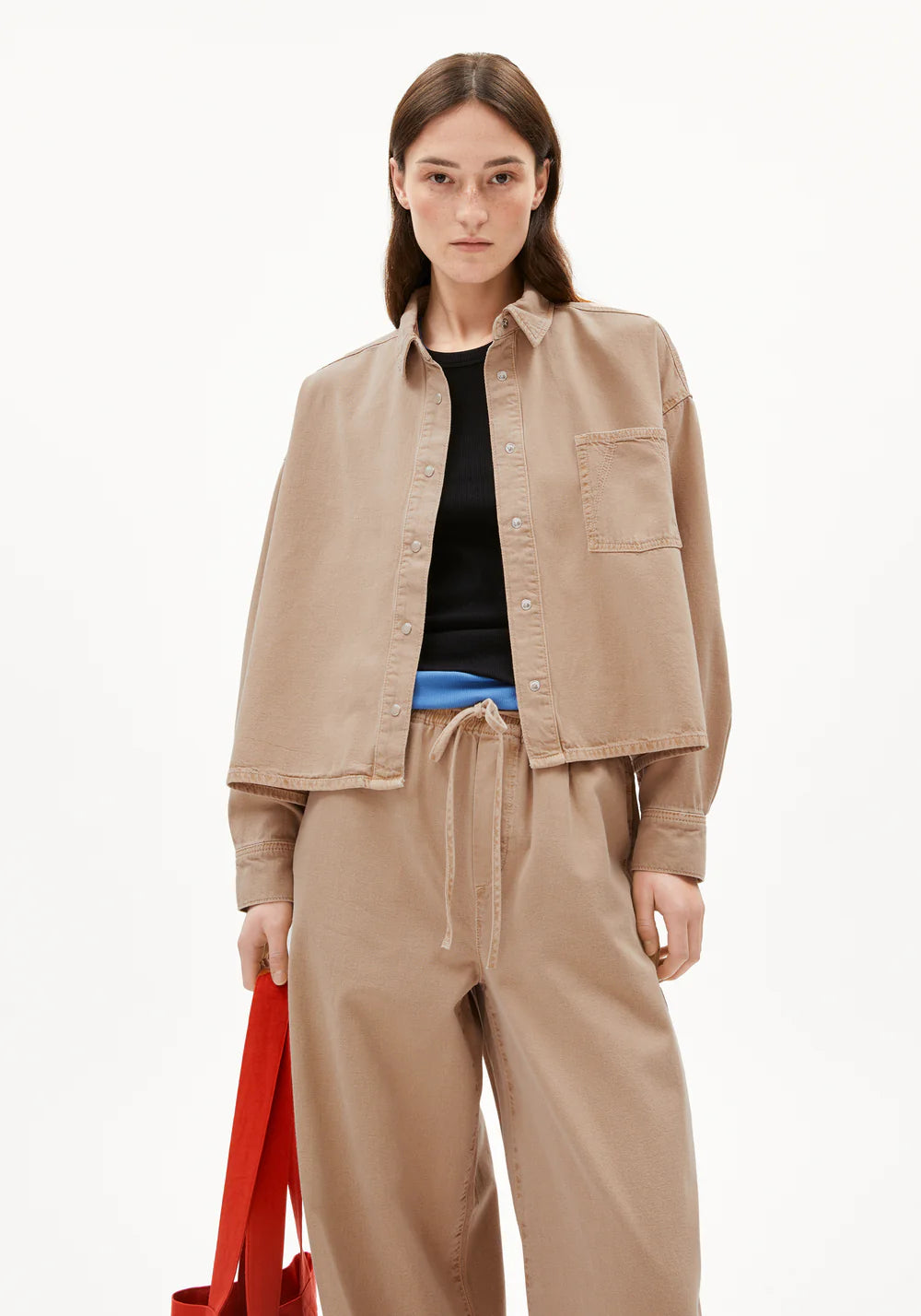 Armedangels - NALAANI Bluse langarm true camel - WERTE FREUNDE