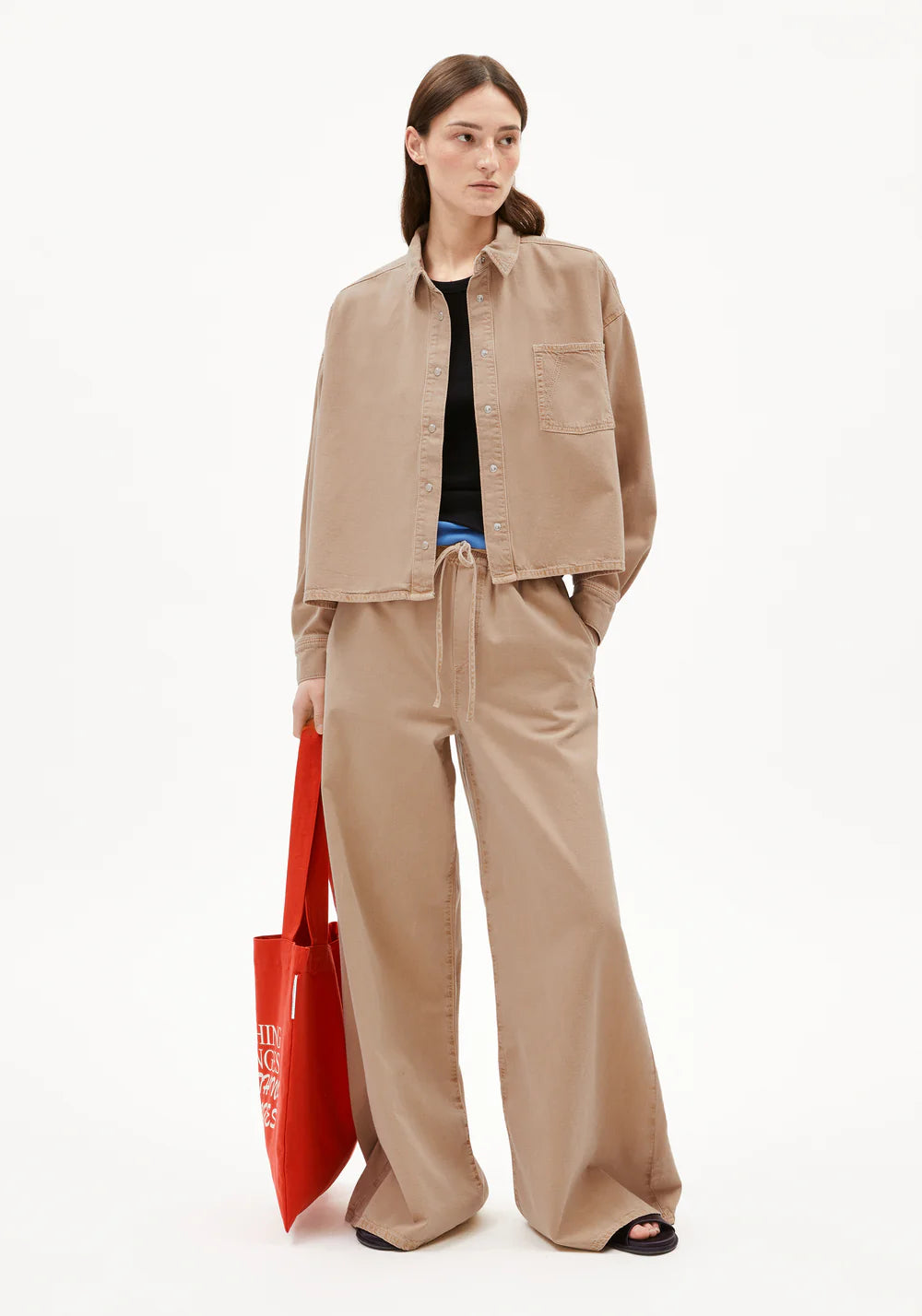 Armedangels - NALAANI Bluse langarm true camel - WERTE FREUNDE