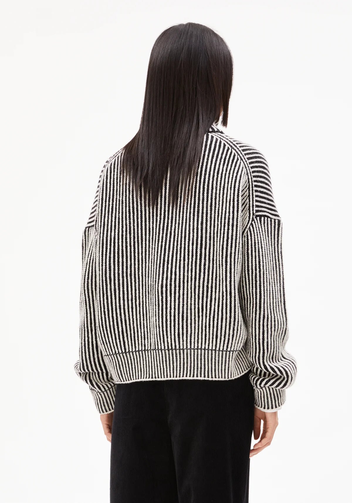 Armedangels - MEDEAA VANISE Strick Cardigan black-oatmilk - WERTE FREUNDE