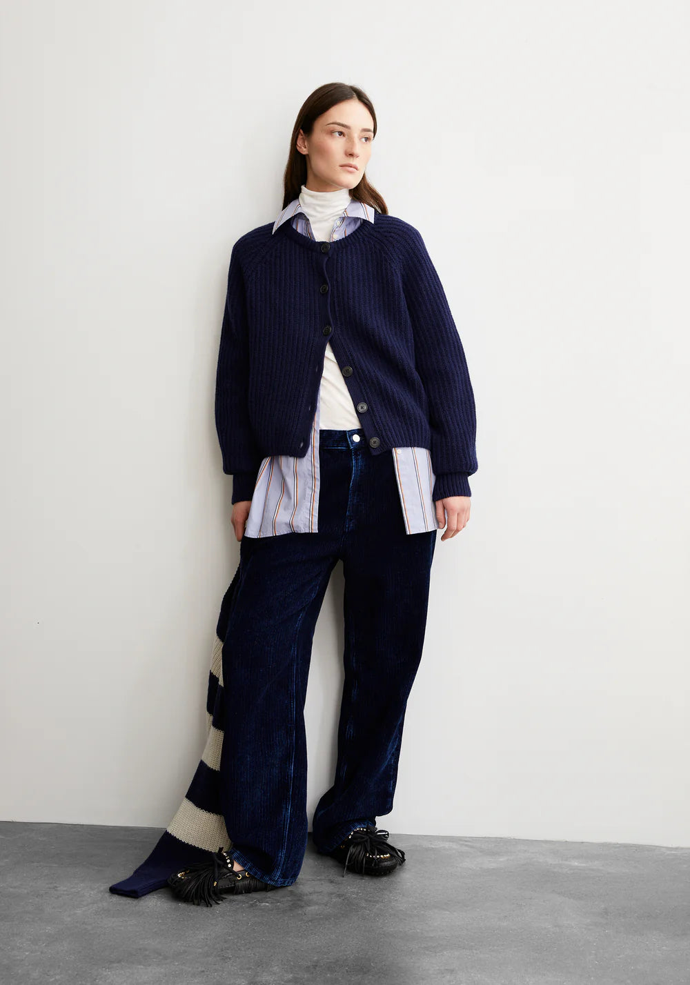 Armedangels - SELMAA Strick Cardigan tinted navy - WERTE FREUNDE