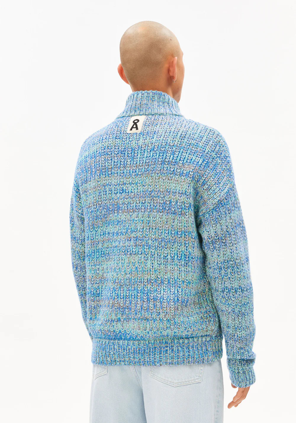 Armedangels - UN-WASTED TROYER-STRICKJACKE smart lilac-apple neon-dynamo blue - WERTE FREUNDE