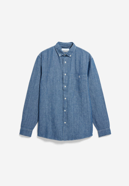 Armedangels - CHAMBRAY-LEINEN LANGARMHEMD esla - WERTE FREUNDE