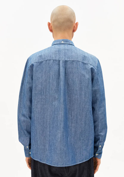 Armedangels - CHAMBRAY-LEINEN LANGARMHEMD esla - WERTE FREUNDE