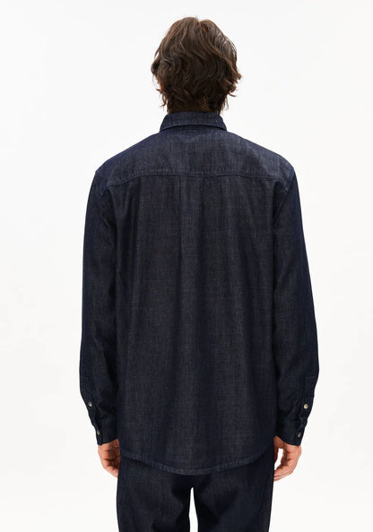 Armedangels - DUNKEL GEWASCHENES JEANSHEMD rinse - WERTE FREUNDE