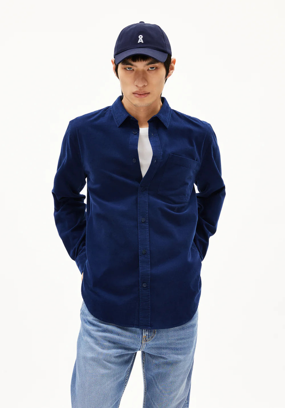 Armedangels - SAAMY Hemd langarm blue noon - WERTE FREUNDE