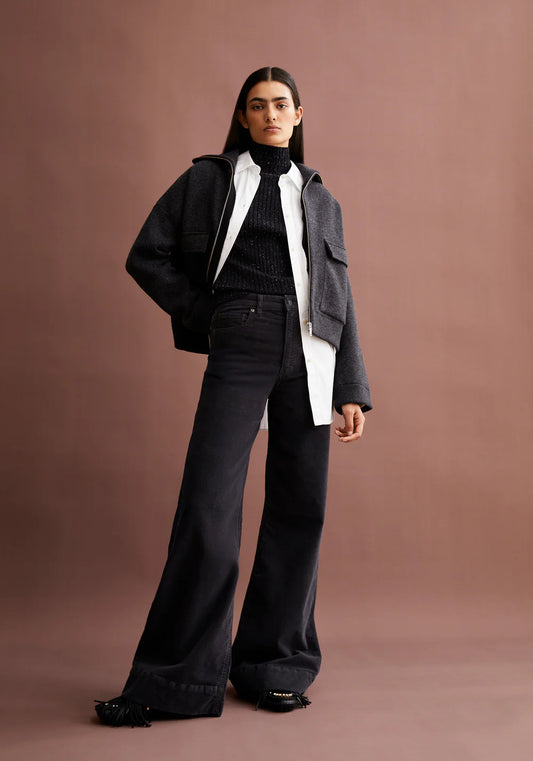 Armedangels - MURLIAA CORDUROY Hose Stoffhose dark steel - WERTE FREUNDE