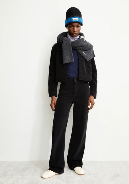 Armedangels - ENIJAA VELVET Hose Stoffhose black - WERTE FREUNDE