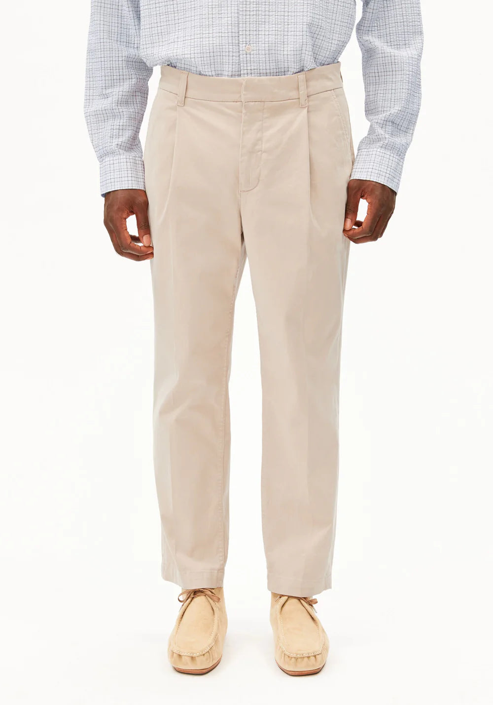 Armedangels - TAAMIR PLISSIERTE CHINOHOSE sandstone - WERTE FREUNDE