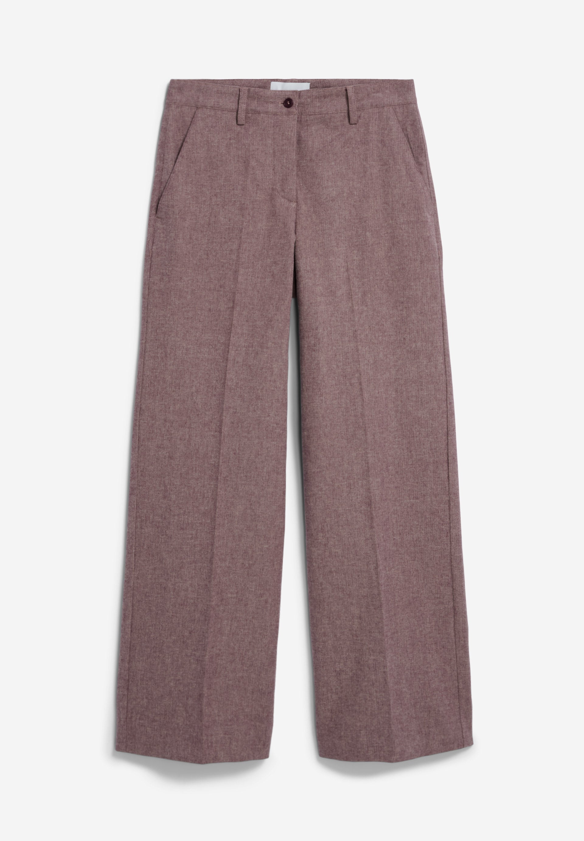 Armedangels - LEANDRAA HANDAAS Hose Stoffhose pure-dark cranberry - WERTE FREUNDE