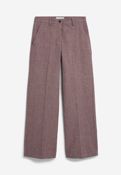 Armedangels - LEANDRAA HANDAAS Hose Stoffhose pure-dark cranberry - WERTE FREUNDE