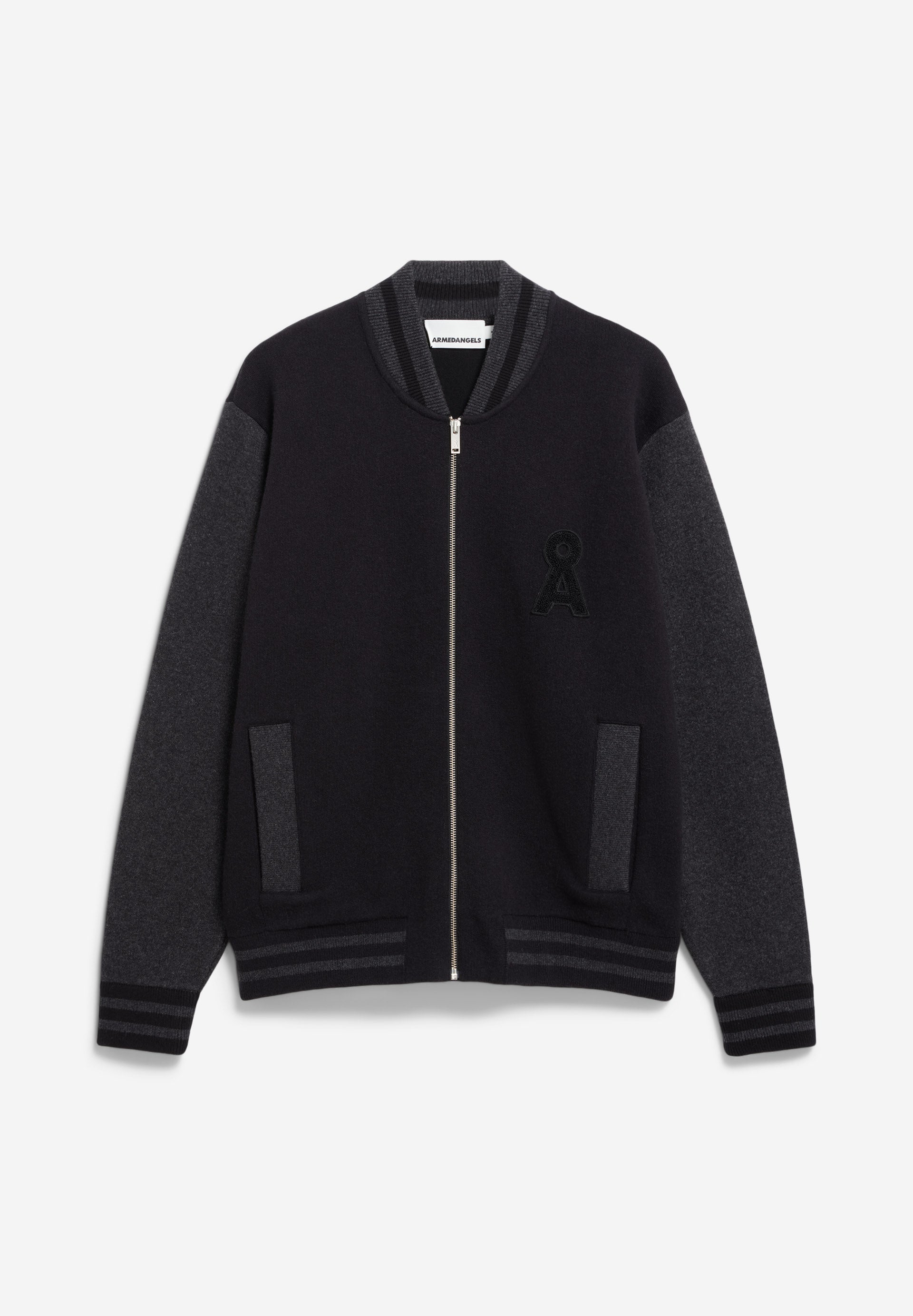 Armedangels - KEDAAWYAN Jacken/Outerwear Strick black-steel melange - WERTE FREUNDE