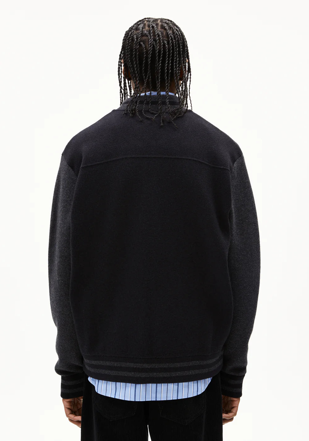 Armedangels - KEDAAWYAN Jacken/Outerwear Strick black-steel melange - WERTE FREUNDE