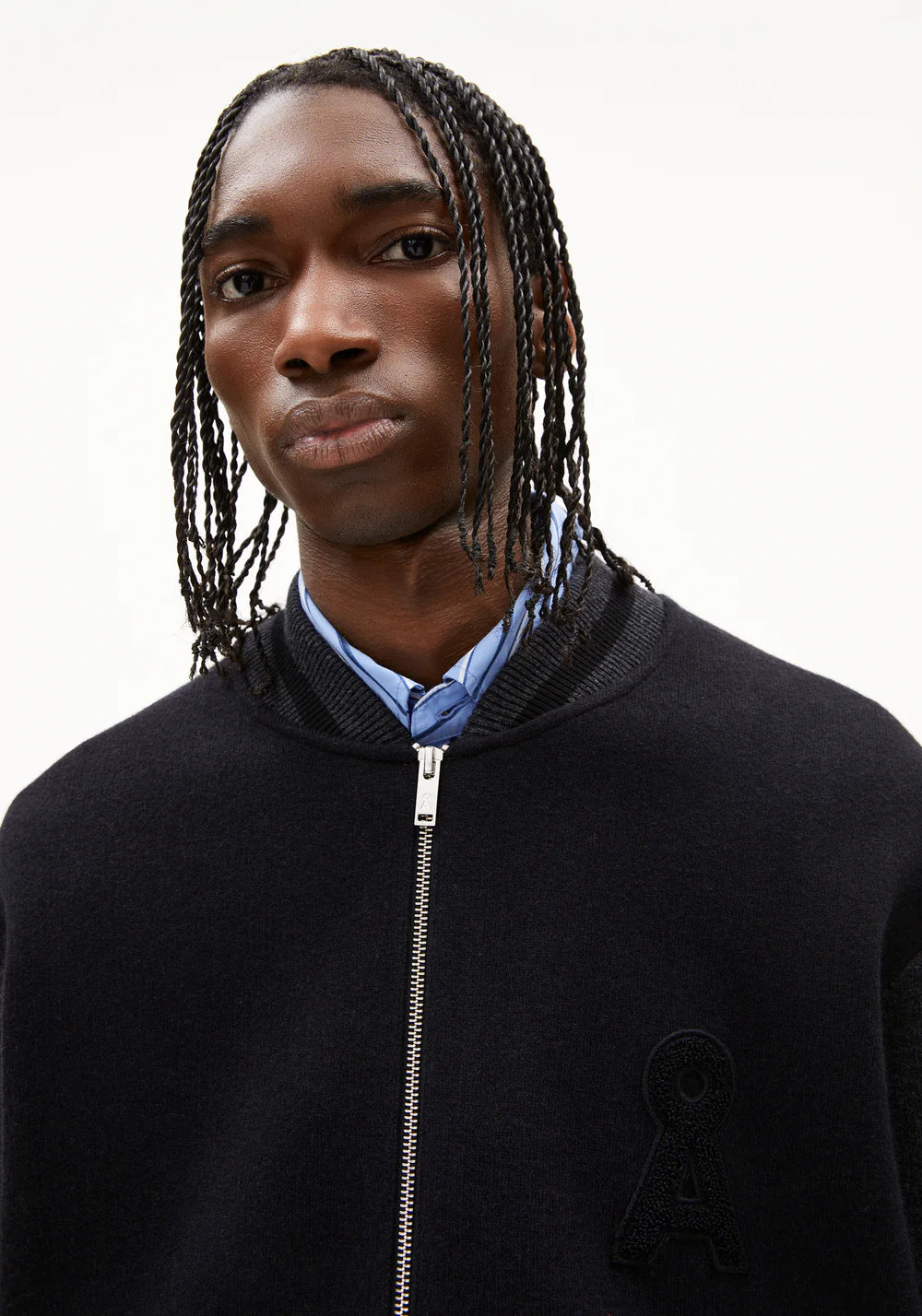 Armedangels - KEDAAWYAN Jacken/Outerwear Strick black-steel melange - WERTE FREUNDE