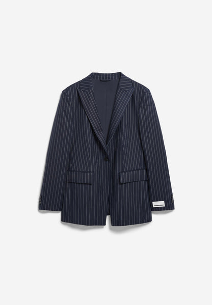 Armedangels - MIKULAA NADELSTREIFENBLAZER night sky-white - WERTE FREUNDE