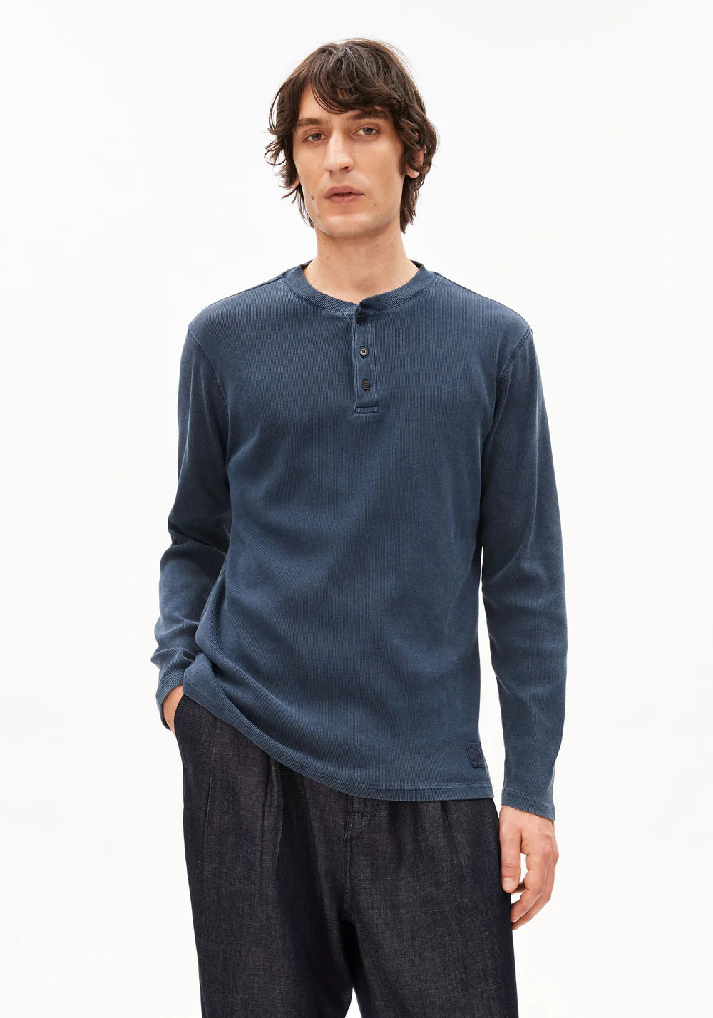Armedangels - HENLY GMT DYE LANGARMSHIRT night sky washed - WERTE FREUNDE