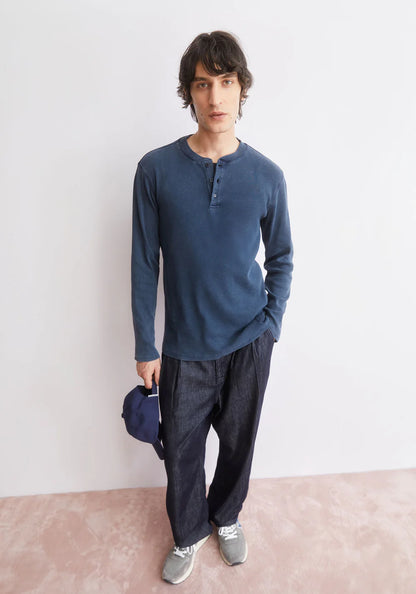 Armedangels - HENLY GMT DYE LANGARMSHIRT night sky washed - WERTE FREUNDE