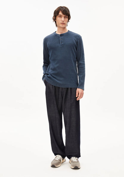 Armedangels - HENLY GMT DYE LANGARMSHIRT night sky washed - WERTE FREUNDE