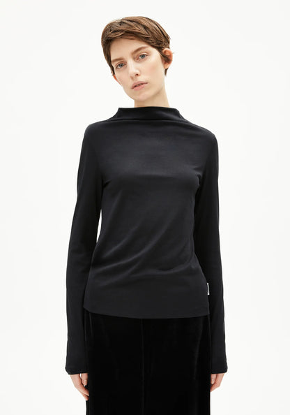 Armedangels - CALUNAA Jersey Shirts Longsleeve black - WERTE FREUNDE