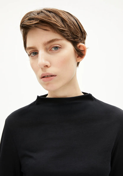 Armedangels - CALUNAA Jersey Shirts Longsleeve black - WERTE FREUNDE