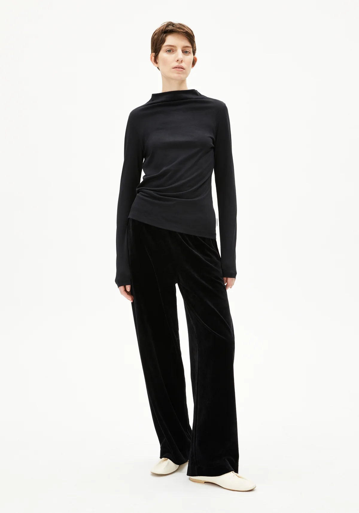 Armedangels - CALUNAA Jersey Shirts Longsleeve black - WERTE FREUNDE