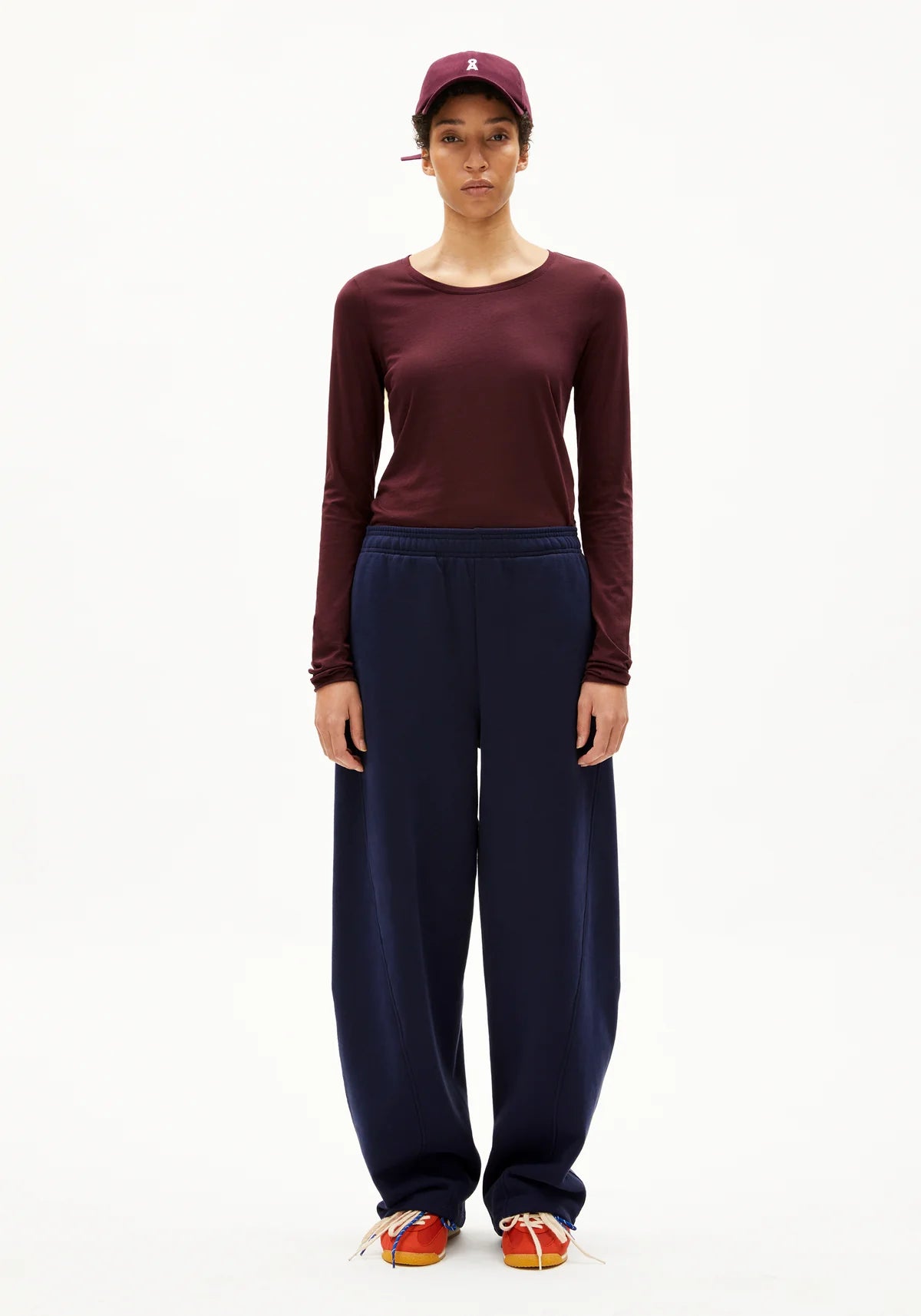 Armedangels - EINIAARA SOFT Jersey Shirts Longsleeve dark cranberry - WERTE FREUNDE