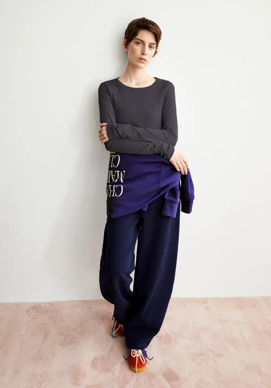 Armedangels - EINIAARA SOFT Jersey Shirts Longsleeve dark steel - WERTE FREUNDE