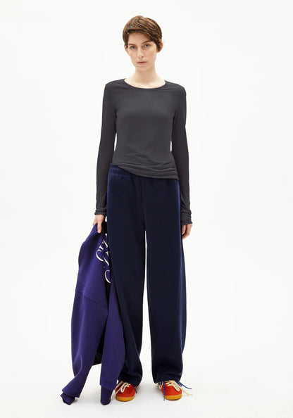 Armedangels - EINIAARA SOFT Jersey Shirts Longsleeve dark steel - WERTE FREUNDE