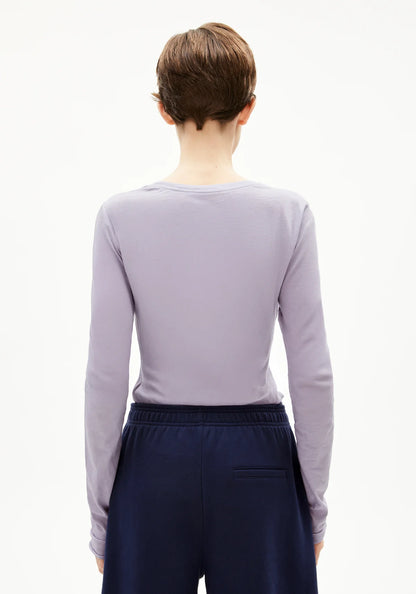 Armedangels - EINIAARA SOFT Jersey Shirts Longsleeve frozen lavender - WERTE FREUNDE