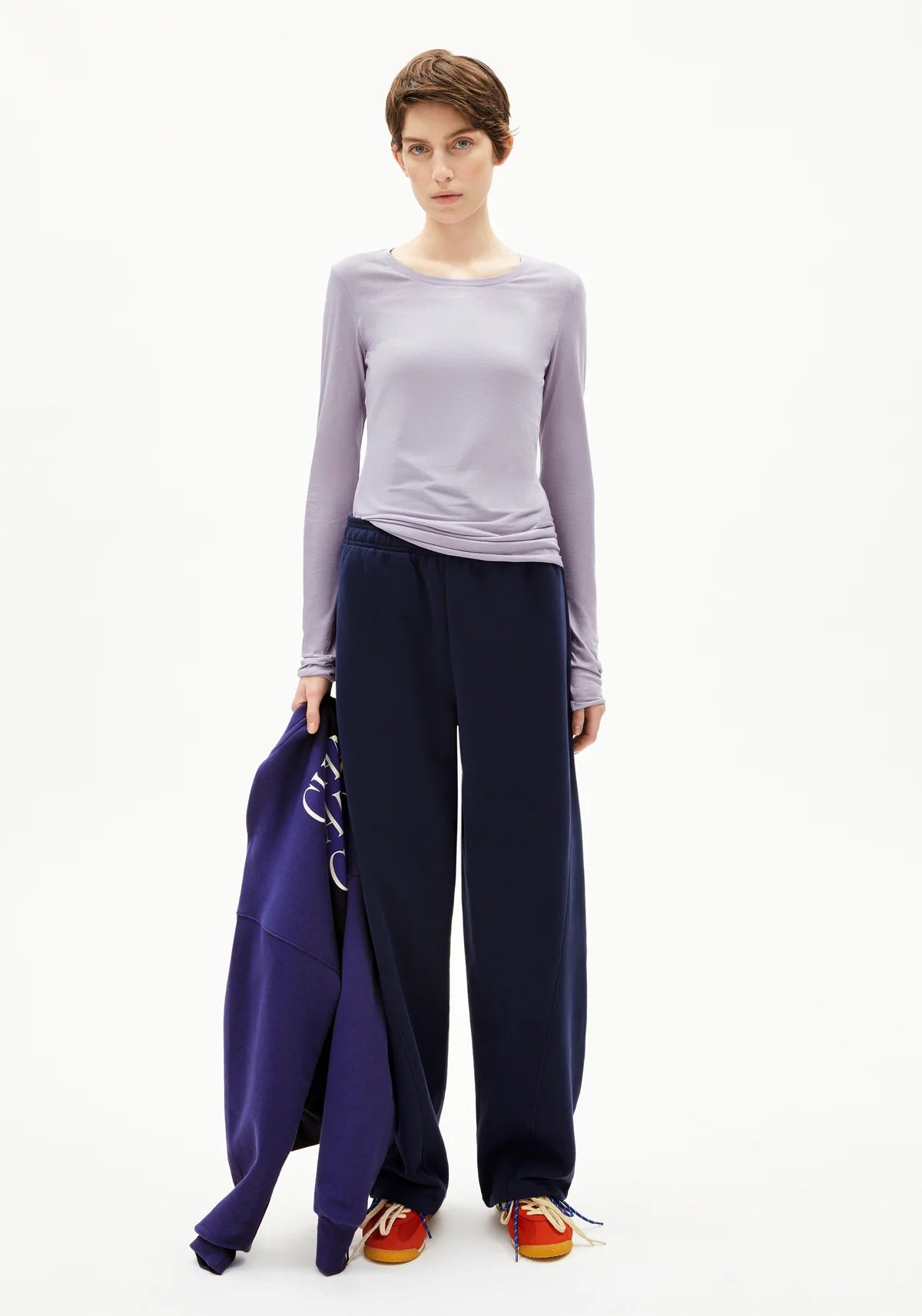 Armedangels - EINIAARA SOFT Jersey Shirts Longsleeve frozen lavender - WERTE FREUNDE