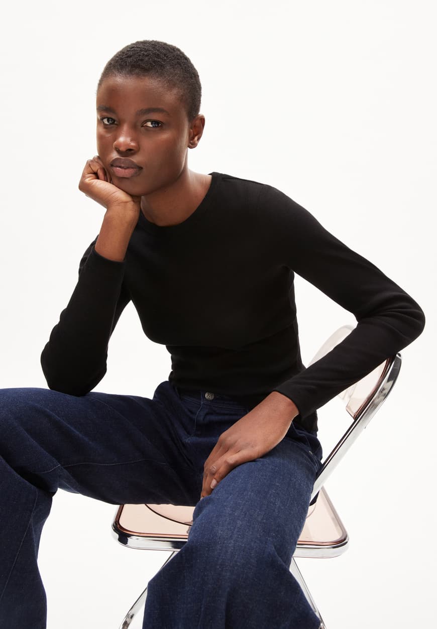 Armedangels - JAALIA Longsleeve black - WERTE FREUNDE