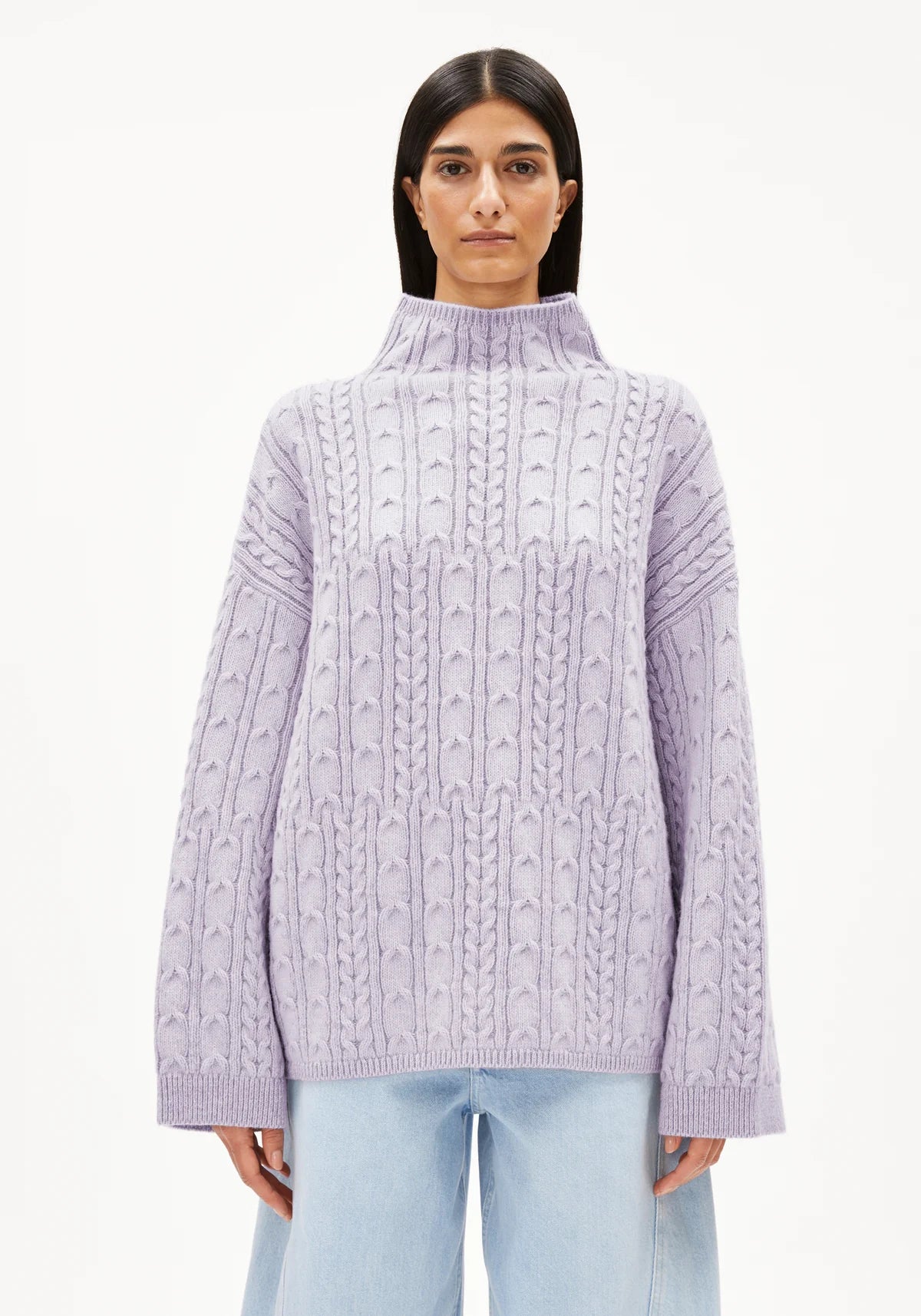 Armedangels - AAORI VANISE Strick Pullover oatmilk-frozen lavender - WERTE FREUNDE